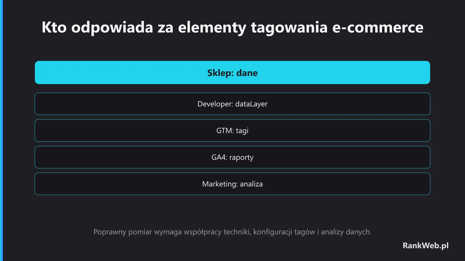 Kto odpowiada za elementy tagowania e-commerce