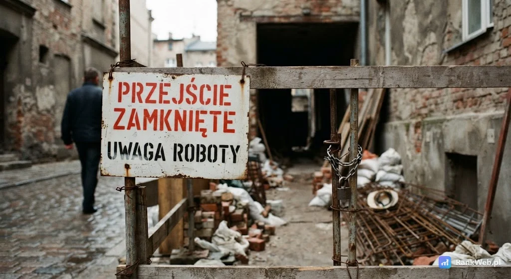 Tabliczka przejście zamknięte