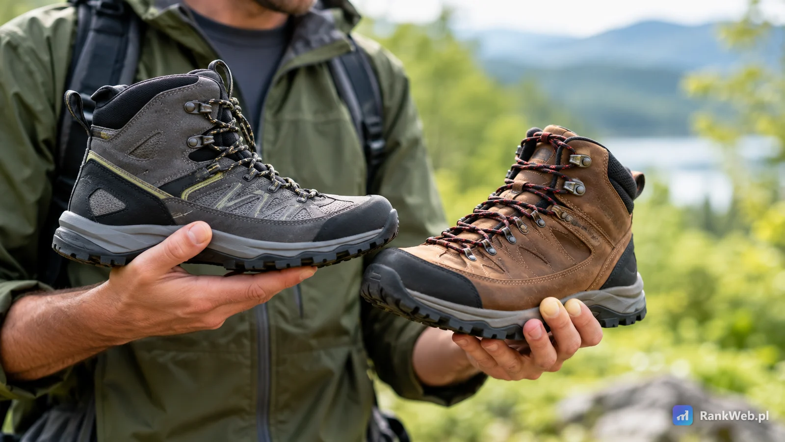 Dwa buty trekkingowe