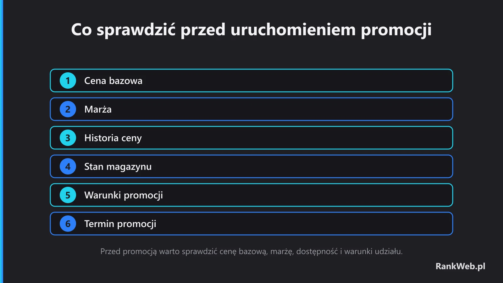Co sprawdzić przed uruchomieniem promocji