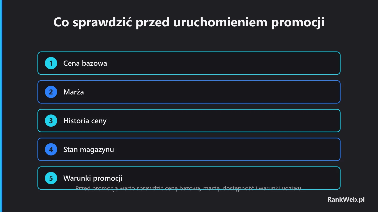 Co sprawdzić przed uruchomieniem promocji