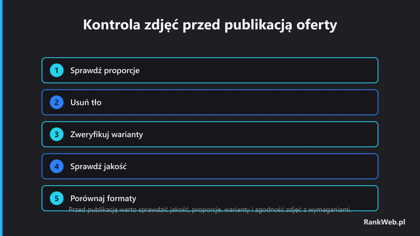 Kontrola zdjęć przed publikacją oferty